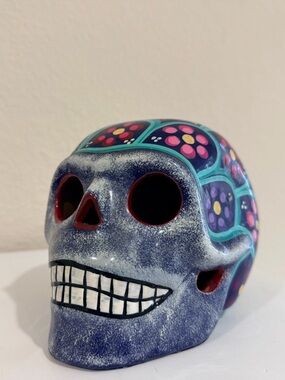 Mexican Ceramic Skull Art - Decorative Sugar Skull
